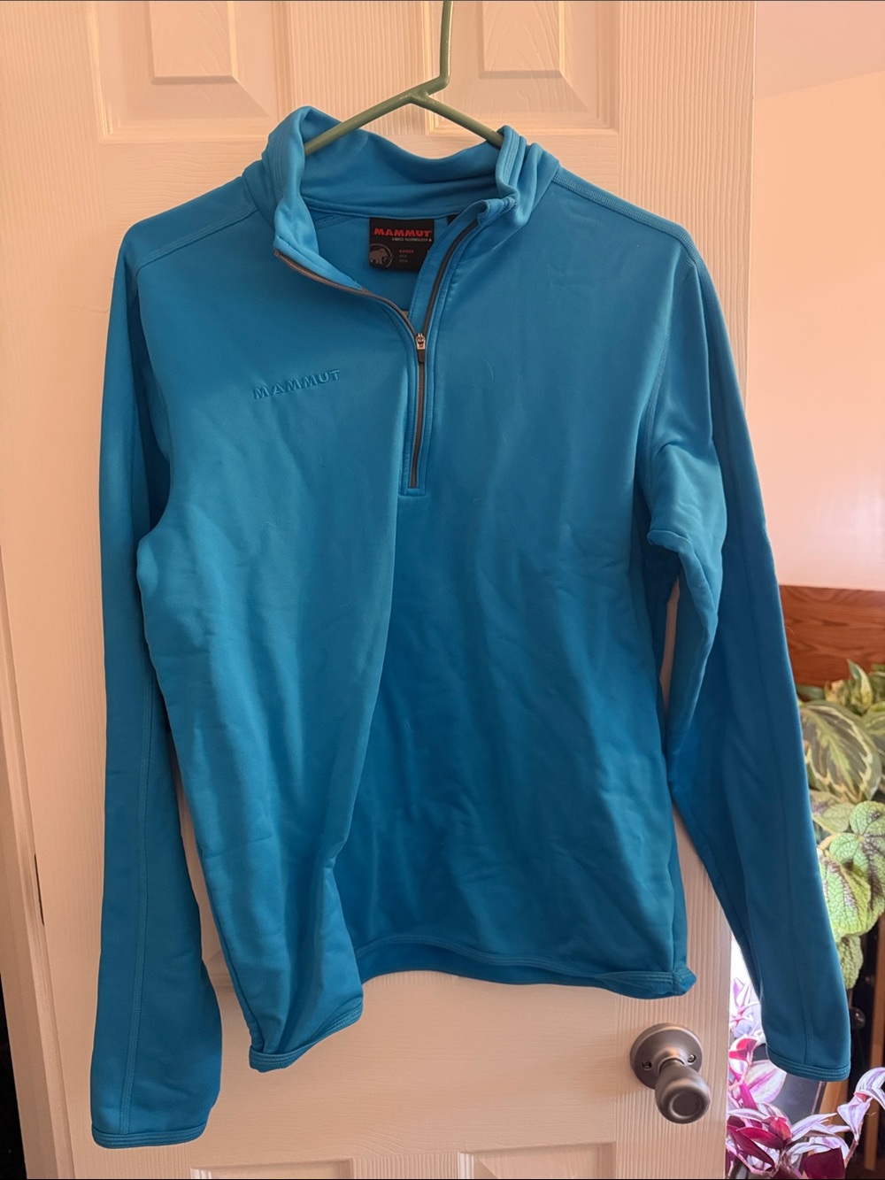 Mammut Blue Zip-Neck Performance Sweater
